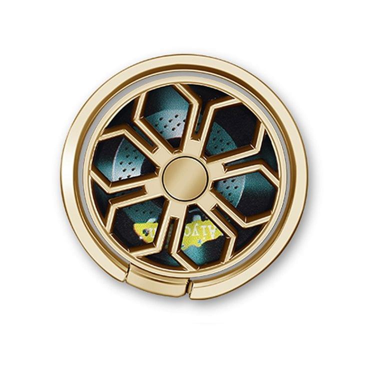 Metal Ring Wheel Profile Phone Bracket Holder (Gold)