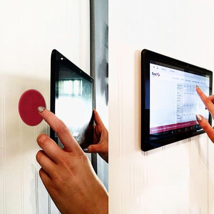 Universal Magnetic Sticker Wall Fixed Bracket for iPhone / iPad (Black)