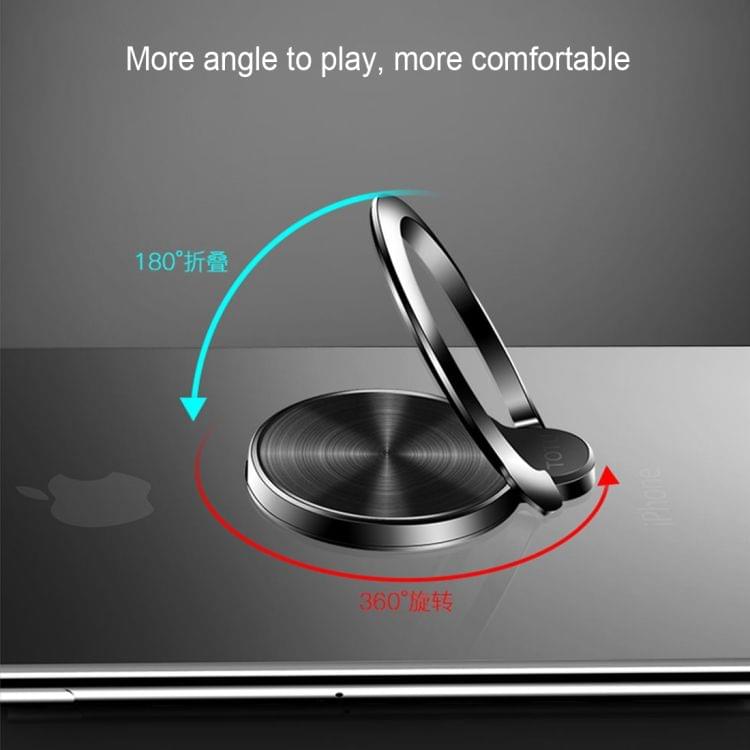 TOTUDESIGN Universal Zinc Alloy 360 Degree Rotating CD Texture Finger Spinner Ring Holder