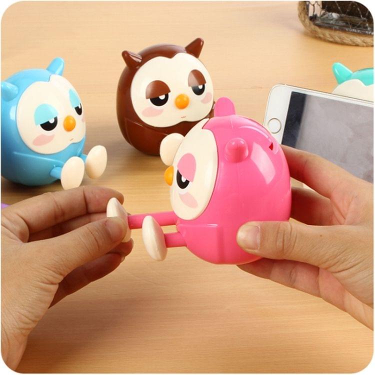 YR001 Lovely Universal Creative Owl Lazy Desktop Headboard Savings Bank Holder