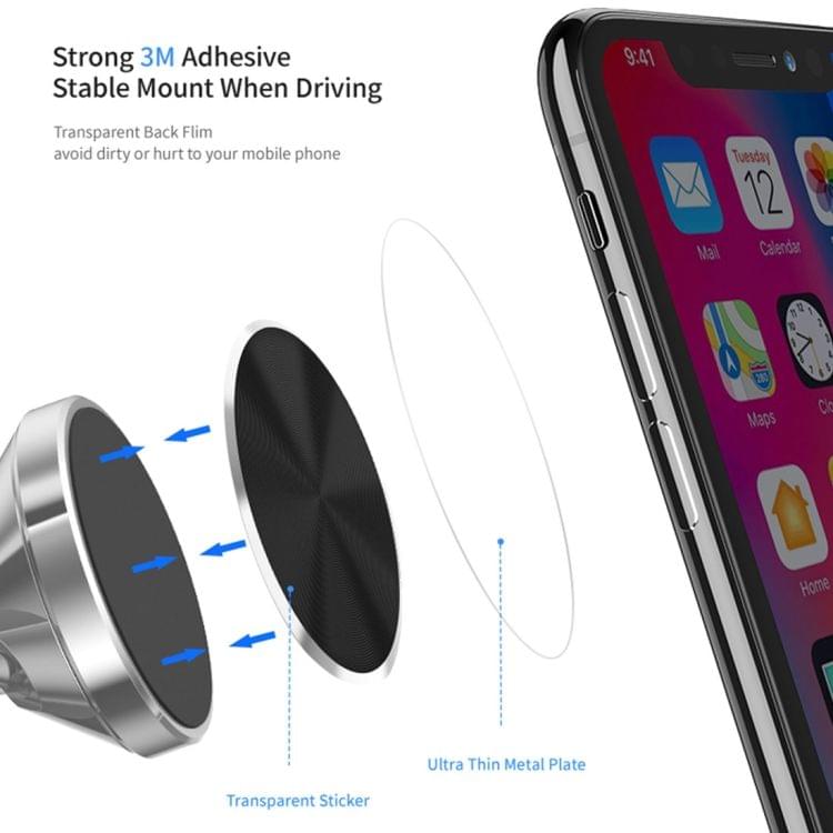 FLOVEME YXF97859 Replacement Aluminium Alloy Plate Disc for Car Phone GPS Magnetic PDA Mount Holder(Black)