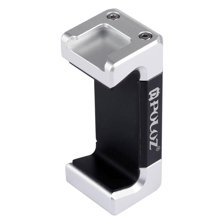 PULUZ Universal Phone Aluminum Alloy Clamp Holder Bracket with Cold Shoe