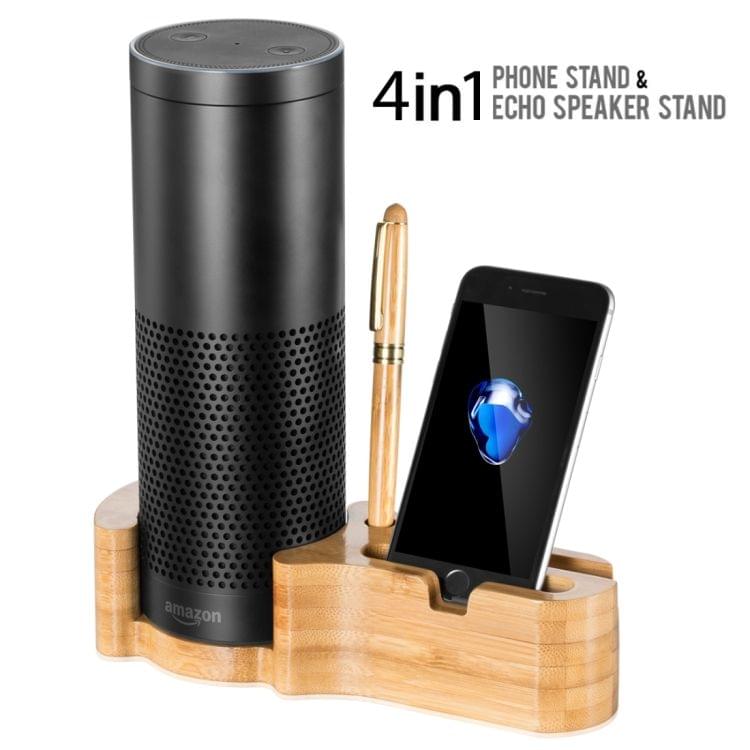 Multi-function Wooden Desk Stand Holder