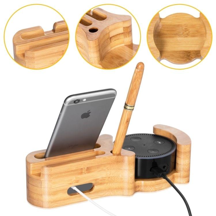 Multi-function Wooden Desk Stand Holder