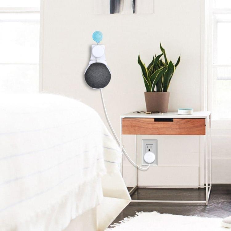 Google Home Mini Wall Mount Hold Smart Speaker Wall Mounted Wall Bracket for Household Wall Hanging(White)