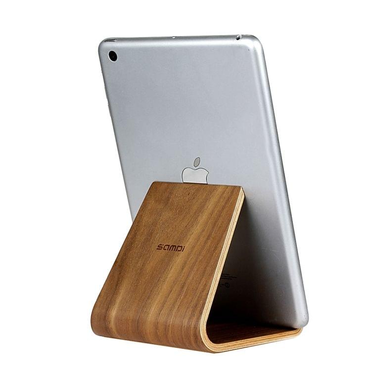 SamDi Artistic Wood Grain Walnut Desktop Holder Stand DOCK Cradle