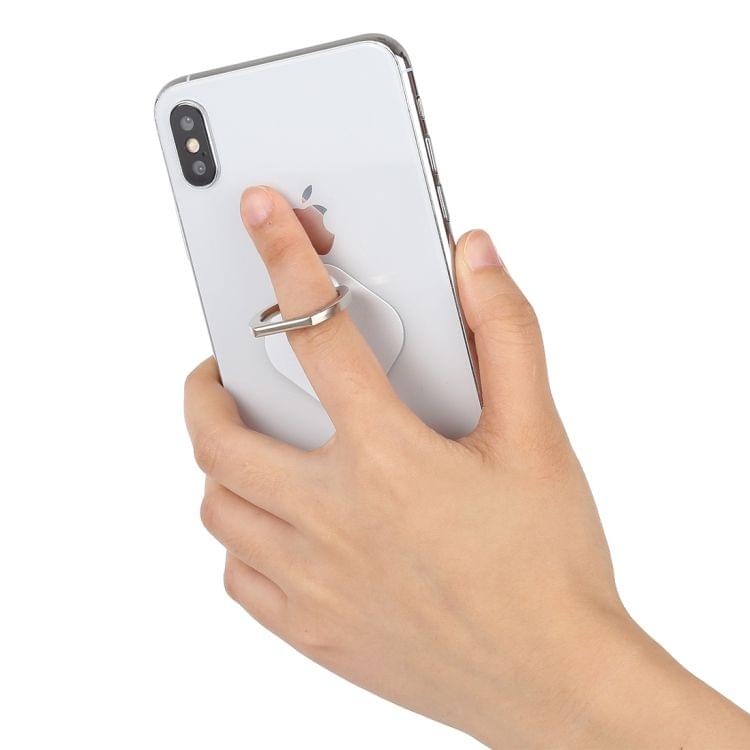 Ring Phone Metal Holder for iPad, iPhone, Galaxy, Huawei, Xiaomi, LG, HTC and Other Smart Phones (White)