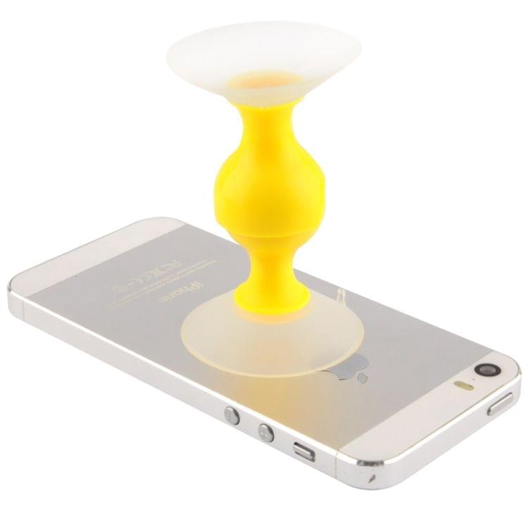 iStand 270 Degrees Rotating Universal Convenient Desktop Suck Holder for iPhone 5 & 5S & 5S, iPad Air / iPad mini Retina / Galaxy S6 / S5 / S4 and Other Mobile Phone / Tablet(Yellow)