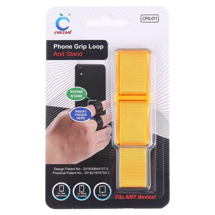 CPS-011 Universal Phone Grip Loop & Stand Holder (Yellow)