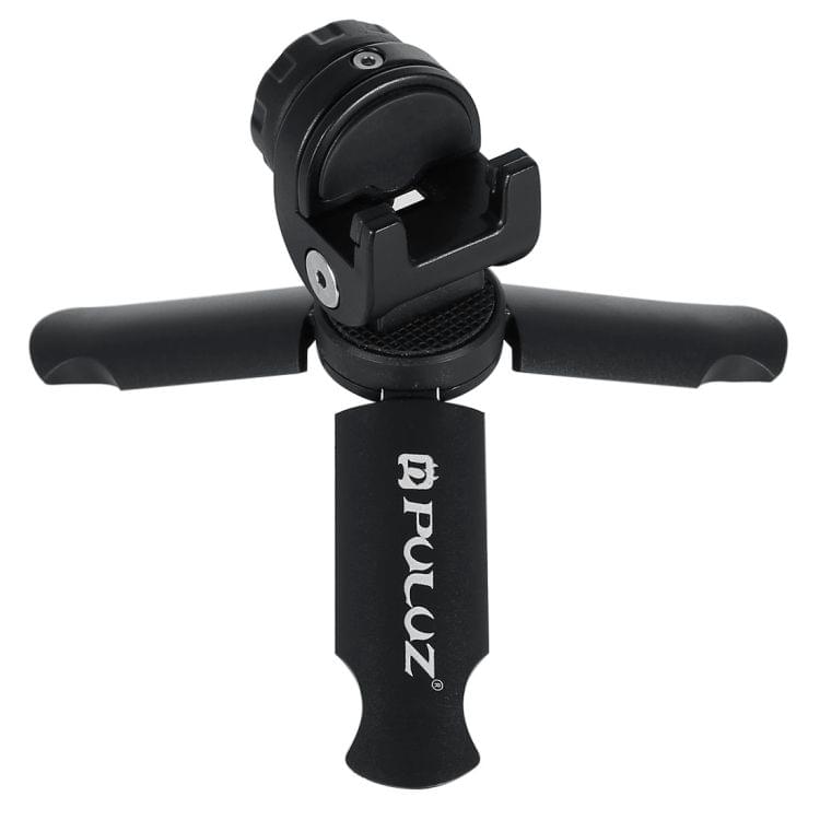 PULUZ Folding Plastic Tripod + Phone Mount Metal Clamp for GoPro HERO Action Cameras and Cell Phones