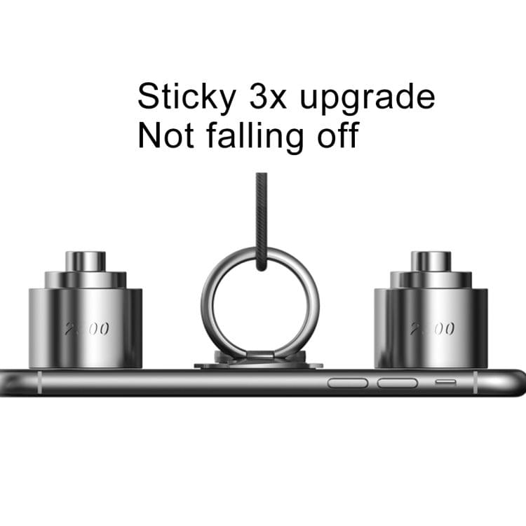 lenuo 360 Degrees Rotation Metal Bat Shape Phone Ring Holder with Magnetic Function(Red)
