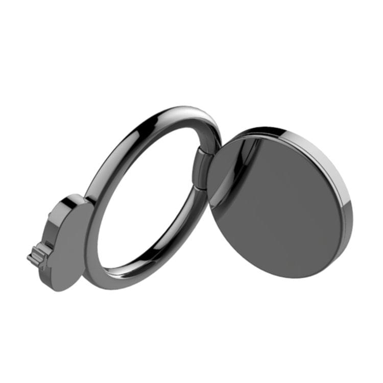 lenuo 360 Degrees Rotation Metal Imperial Crown Shape Phone Ring Holder with Magnetic Function (Black)