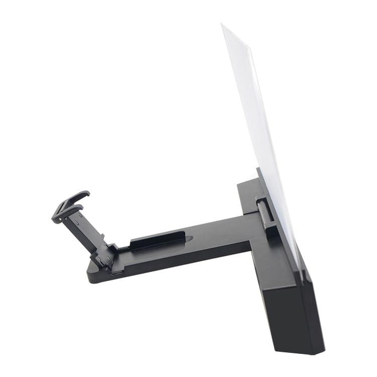 L2 12.0 Inch Universal Foldable Mobile Phone Screen Magnifier Phone Bracket Holder with Bluetooth Speaker, Size: 18.5x16.5x2cm(Black)