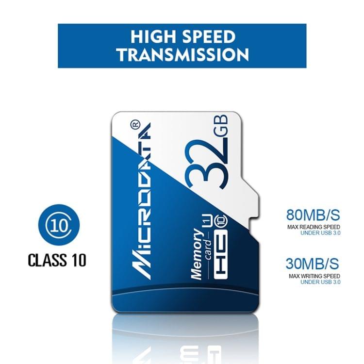 MICRODATA 8GB U1 Blue and White TF(Micro SD) Memory Card