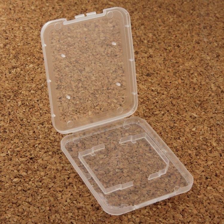 100Pcs Transparent Plastic Storage Card Box for Secure Digital Memory Card / SD Card