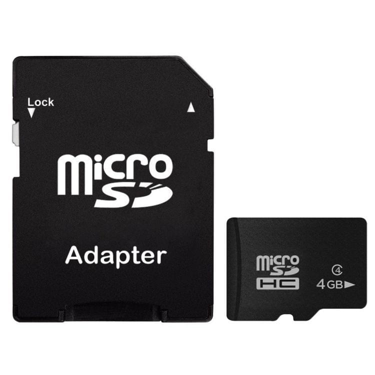 4GB High Speed Class 10 Micro SD(TF) Memory Card from Taiwan, Write: 8mb/s, Read: 12mb/s (100% Real Capacity)(Black)