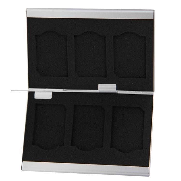2x 3 in 1 Memory Card Protective Case Box for SD Card, Size: 93mm (L) x 62mm (W) x 10mm (H)(Silver)