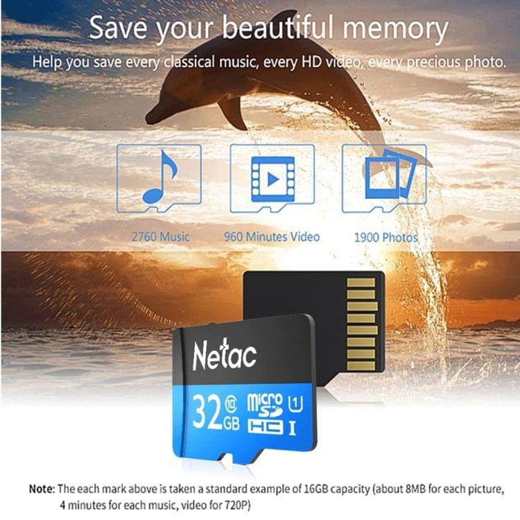 Netac P500 32GB Class10 Micro SD(TF) Memory Card