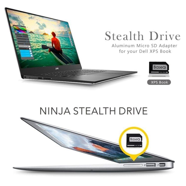 BASEQI Hidden Aluminum Alloy High Speed SD Card Case for Dell XPS 15.6 inch (9560 / 9570) Laptop