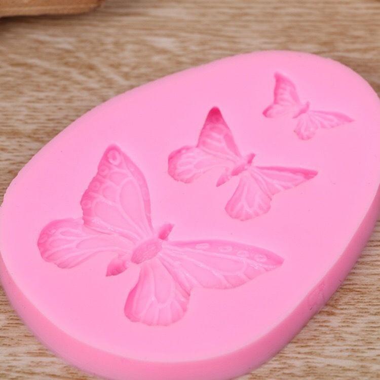 2 PCS Simulation Butterfly Fondant Silicone Mould Handmade Soap DIY Cake Decorating Chocolate Lace Baking Tools
