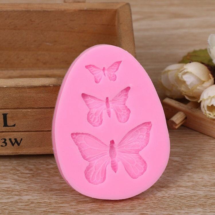 2 PCS Simulation Butterfly Fondant Silicone Mould Handmade Soap DIY Cake Decorating Chocolate Lace Baking Tools