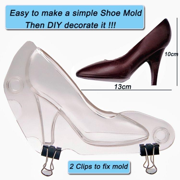 2 PCS 3D Chocolate Mold Fondant Cake Ladies High Heel Mold(Small P033)