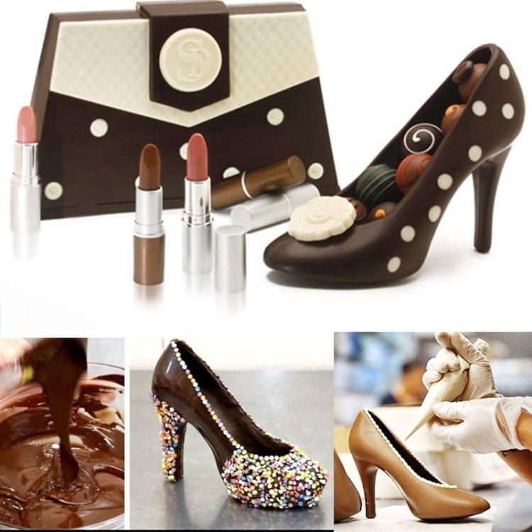 2 PCS 3D Chocolate Mold Fondant Cake Ladies High Heel Mold(Small P033)