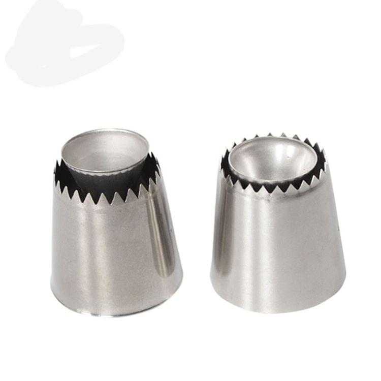 2 PCS Piping Shape Nozzles Cake Decorating Cookies Mold(A)
