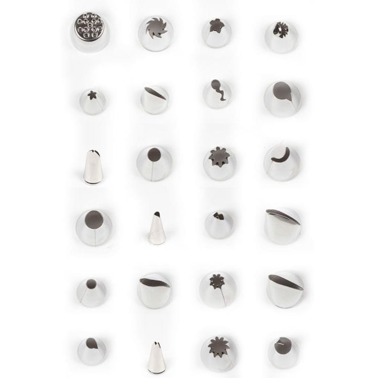 24 Tips Baking Tool Stainless Steel Boxed Pastry Decorating Piping Nozzles Set