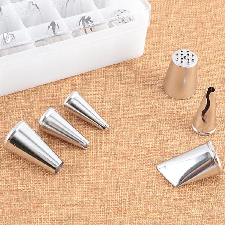 24 Tips Baking Tool Stainless Steel Boxed Pastry Decorating Piping Nozzles Set