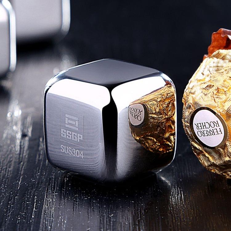 8 PCS Stainless Steel Chilling Reusable Ice Cubes for Whiskey, Vodka, Liqueurs