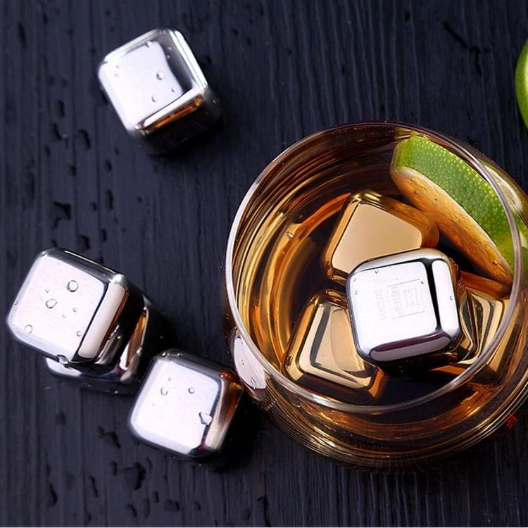 8 PCS Stainless Steel Chilling Reusable Ice Cubes for Whiskey, Vodka, Liqueurs