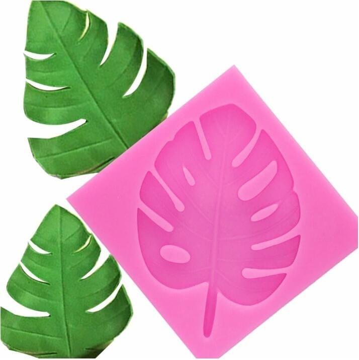 2 PCS DIY Tree Leaf Fondant Mould Chocolate Cake Decorating Mould(Gray)