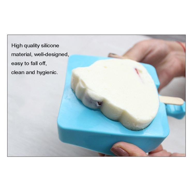 2 PCS DIY Silicone Ice Cream Popsicle Mold with 20 Sticks and Protective Cover, Random Style