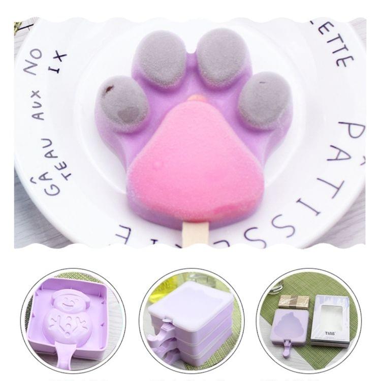 2 PCS DIY Silicone Ice Cream Popsicle Mold with 20 Sticks and Protective Cover, Random Style