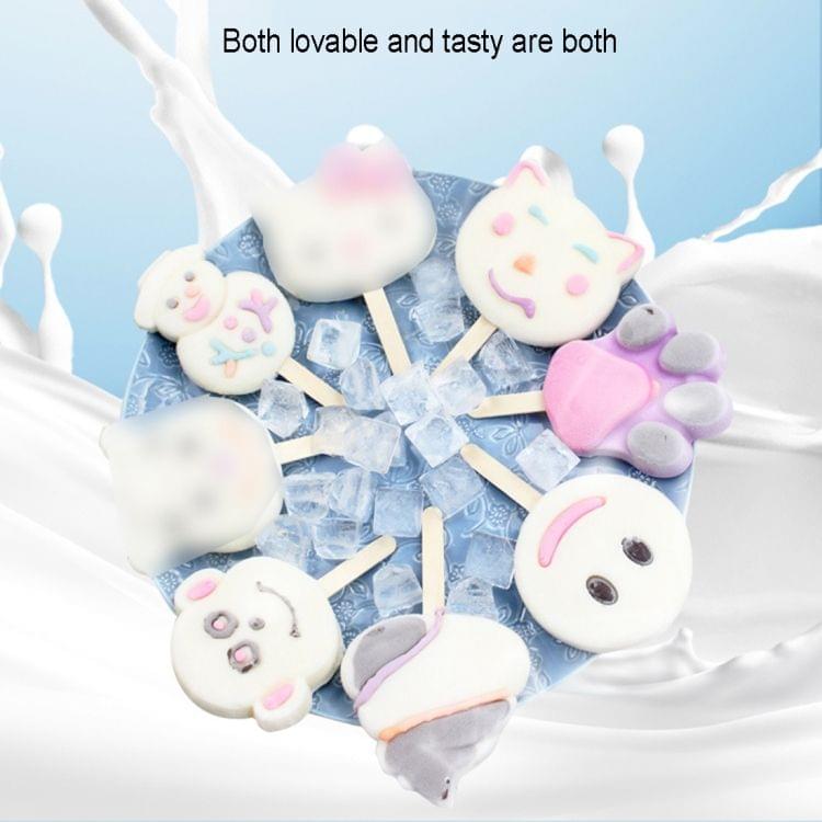 2 PCS DIY Silicone Ice Cream Popsicle Mold with 20 Sticks and Protective Cover, Random Style