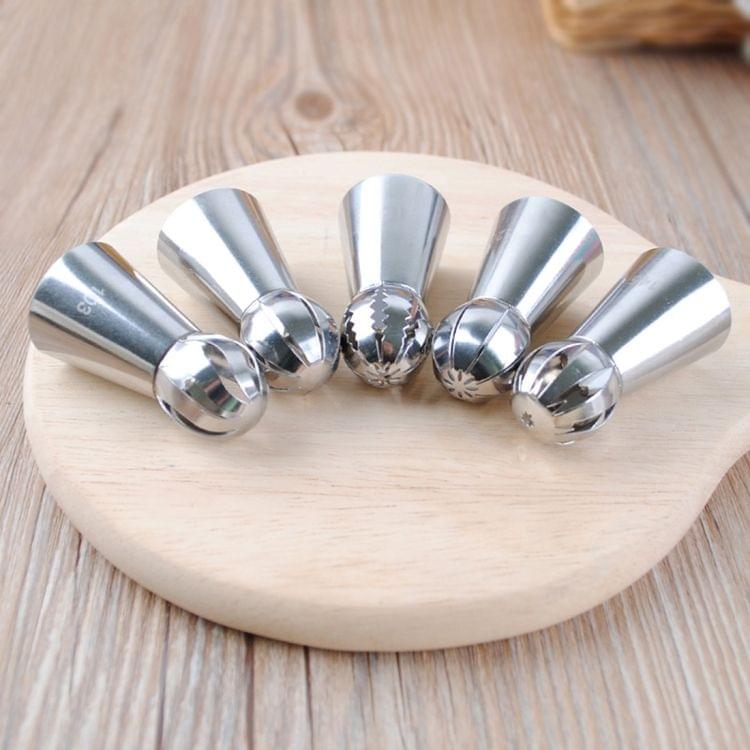 10 in 1 Baking Tool Torch Shaped Stainless Steel Pastry Decorating Piping Nozzles