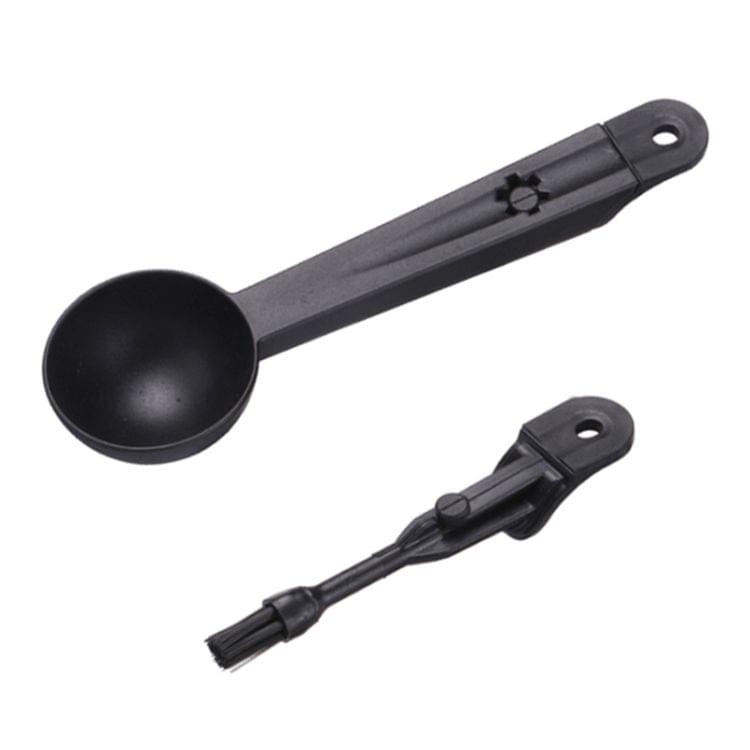 Coffee Machine Cleaning Brush Tool with Measure Scoop Spoon