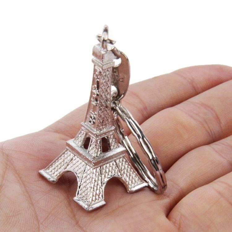 Paris Eiffel Tower Furnishing Articles Model Photography Props Creative Household Gift, Size:5 x 2.1cm(Silver)