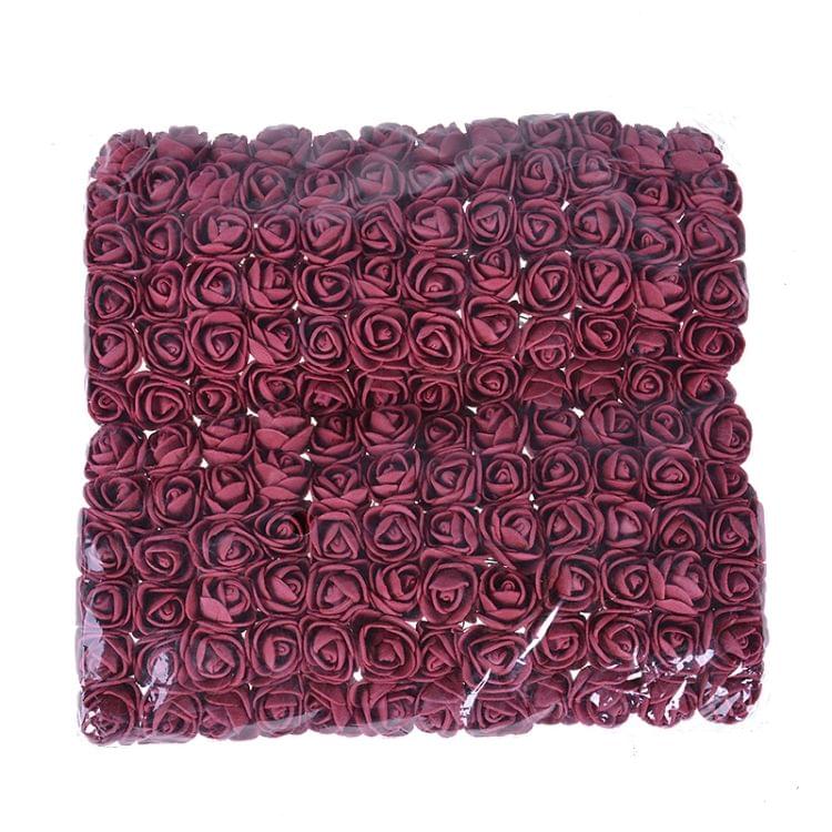 DIY Mini Foam Rose Artificial Flower Bouquet Multicolor Rose Wedding Flower Decoration Scrapbooking Fake Rose Flower(blue)