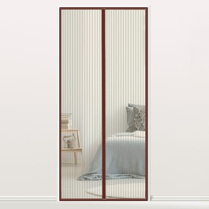 Magic Mesh Magnetic Mosquito-proof Screen Door Curtain, Size:190x100cm(Coffee)