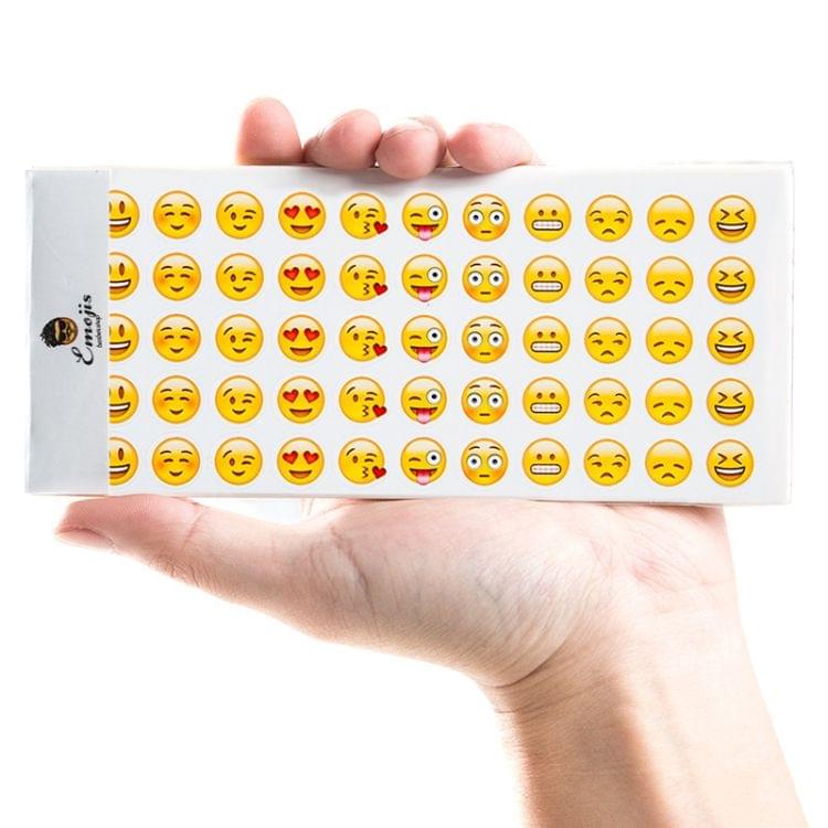 12 PCS Emoji Facial Stickers Creative Diary Decorative Sticker