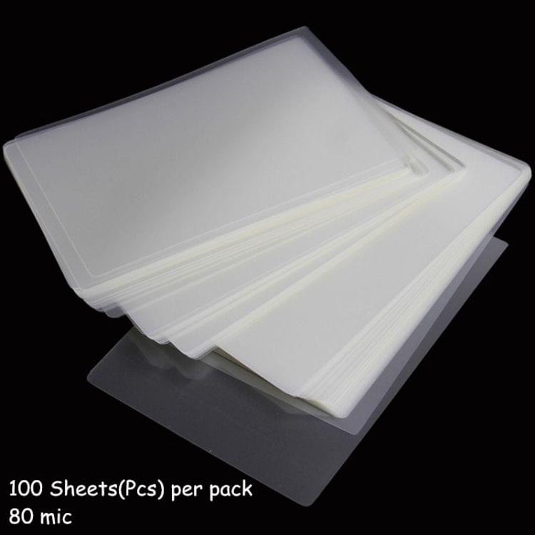 100 PCS 3 Inch 80mic Thickness Clear Laminating Film Plastic film