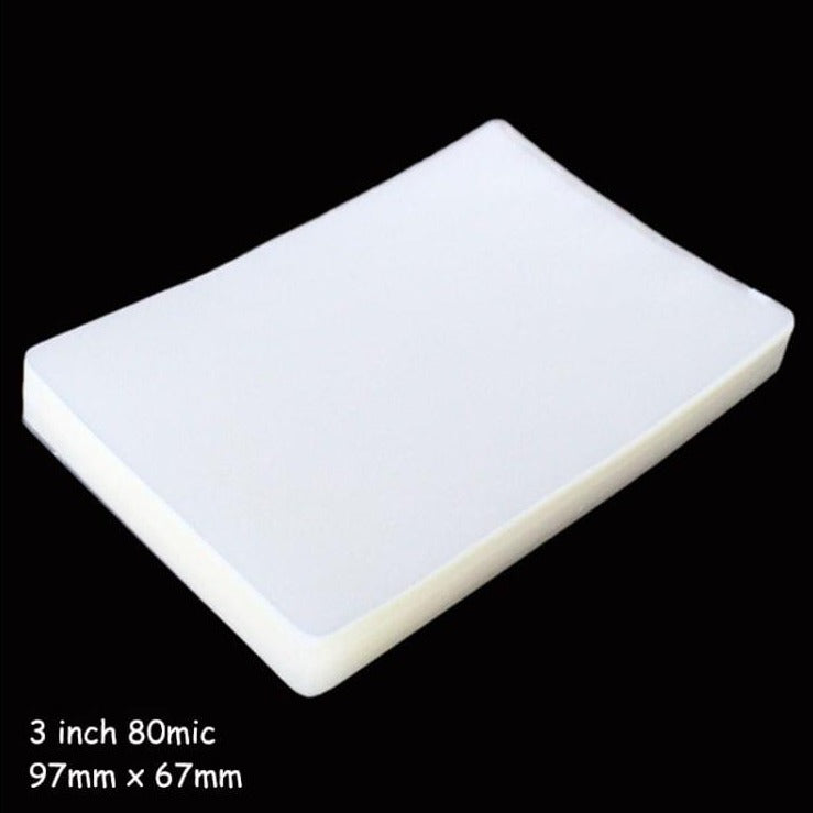 100 PCS 3 Inch 80mic Thickness Clear Laminating Film Plastic film