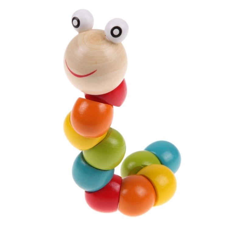 Wooden Insects Toy DIY Educational Toy Colored Insects Baby Kid Education Toy