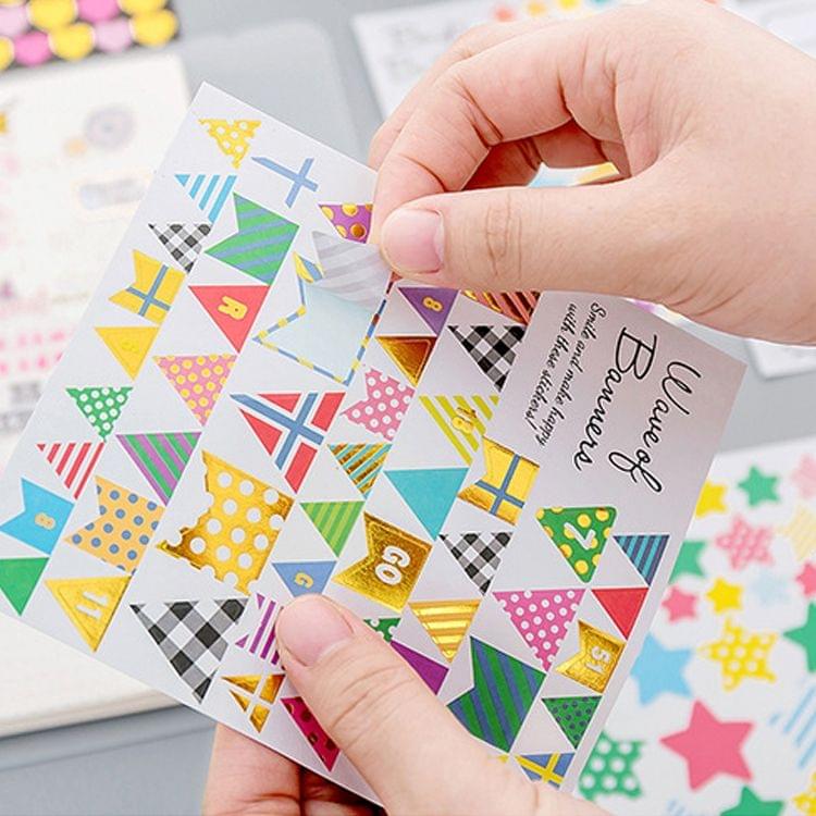 2 PCS Heart 3 Pattern Creative Cartoon Children Diary Decorative Sticker