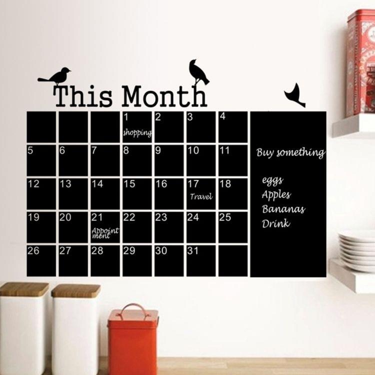 Calendar Chalkboard Wall Stickers PVC Removable Blackboard Office Decoration Suppliess