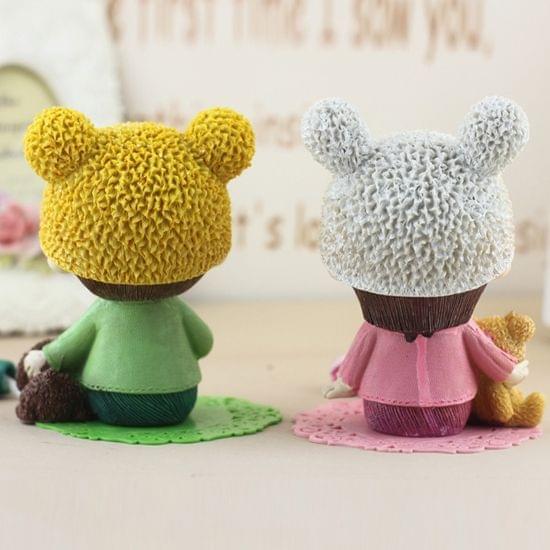 Creative Resin Crafts Hanging Feet Adorkable Couple Dolls Ornaments Home Wedding Decoration Gift