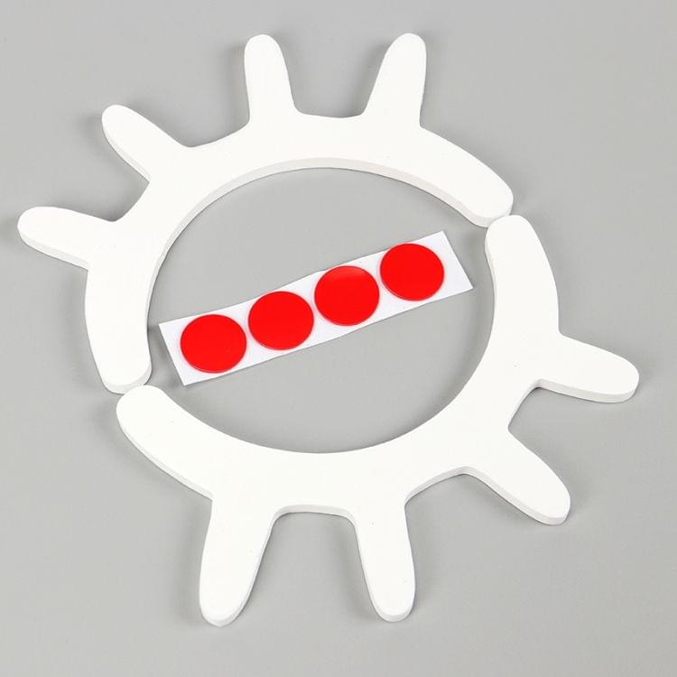 1 Pair Cute Wooden 3D Eyelash Wall Sticker Decor Bedroom Background Wall Sticker(Gold)