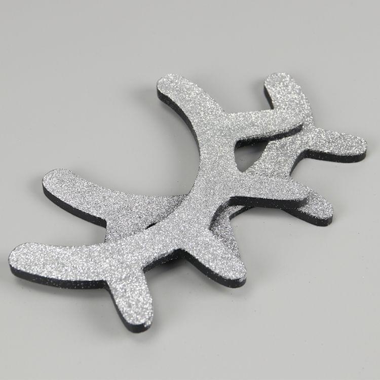 1 Pair Cute Wooden 3D Eyelash Wall Sticker Decor Bedroom Background Wall Sticker(Gold)